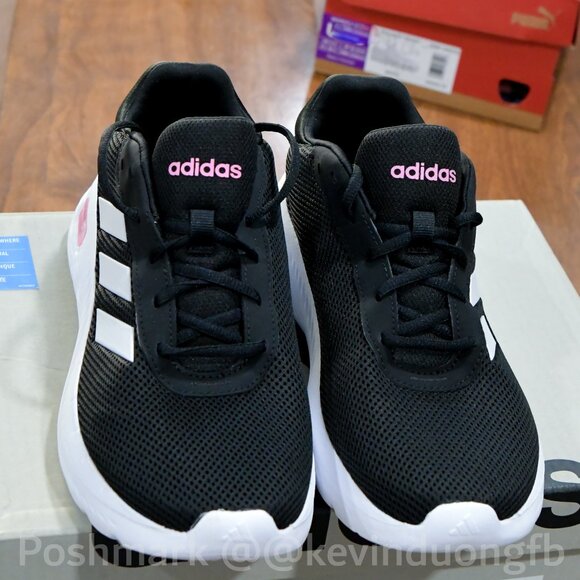 Adidas Women's Lace Up Sneakers Cloudfoam Comfy  Shoes Athletic - Picture 1 of 7